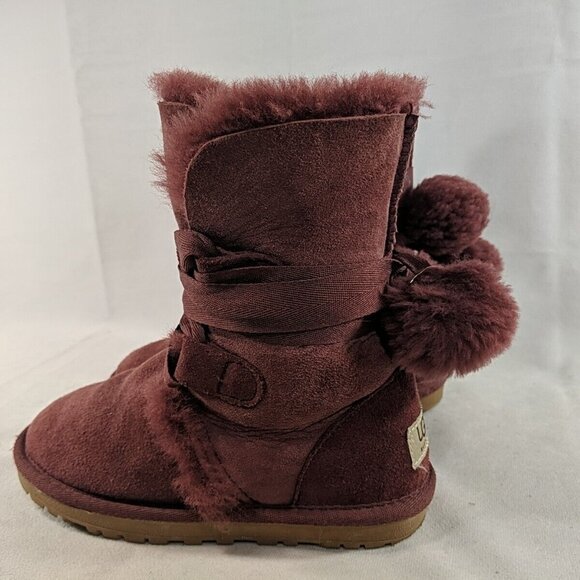 UGG Kids Boots in Burgundy - Picture 2 of 13